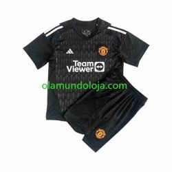 Camisola Manchester United Guarda-redes Criança Equipamento Terceiro 2023-2024 Manga Curta